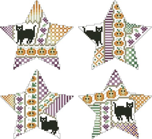 (image for) Crazy Halloween Stars Ornaments